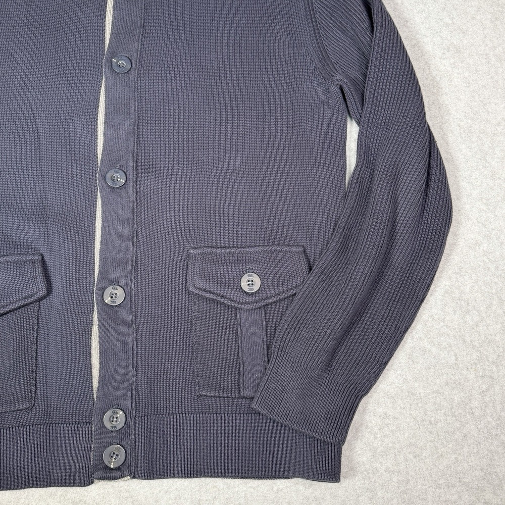 Canterbury of New Zealand Sweater Mens Size Large Navy Cardigan Rugby Football - Picture 4 of 8